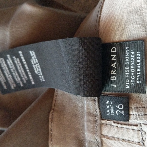 NWT J.Brand Lamb Leather Pants Dark Platinum - Picture 12 of 16